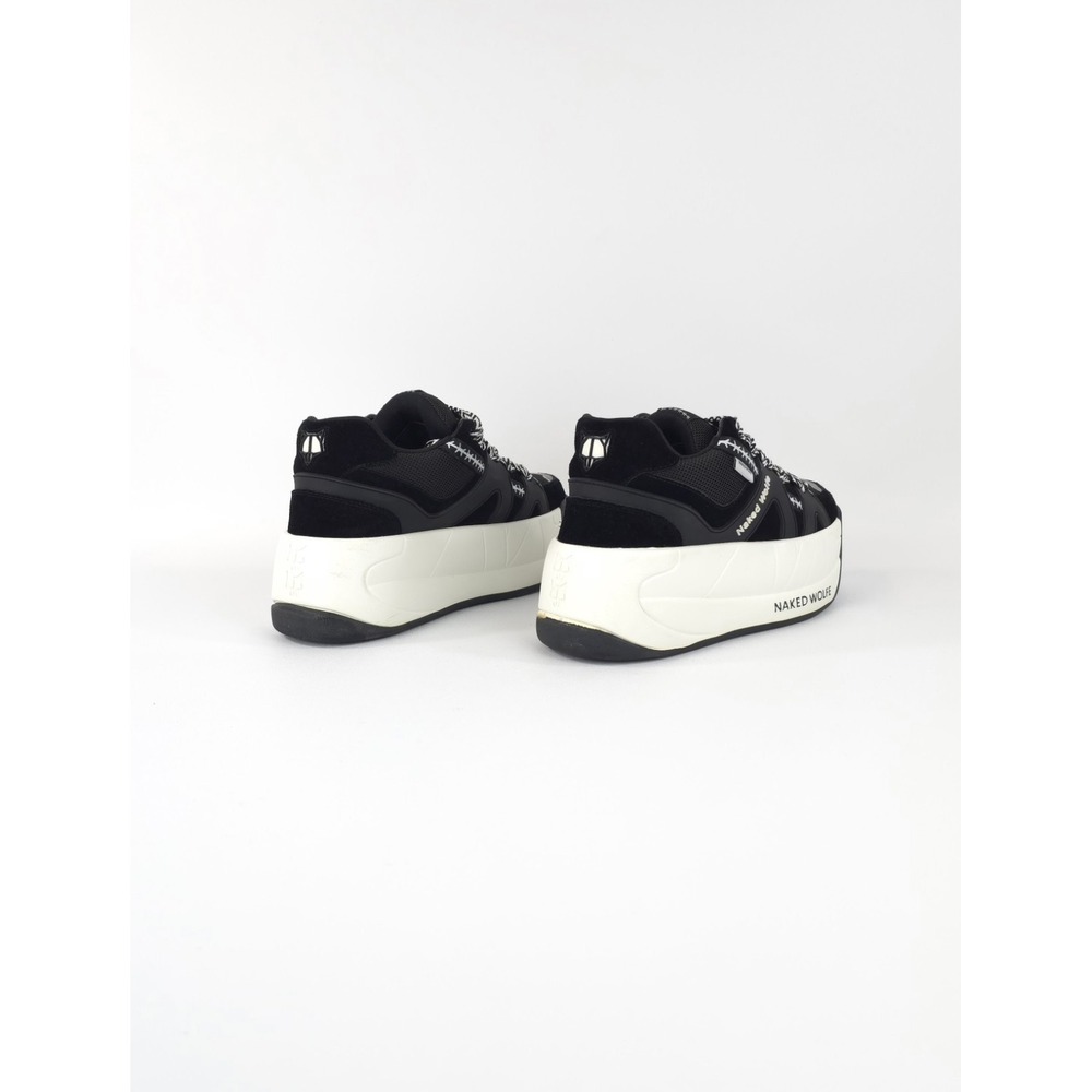 Naked Wolfe Black Platform Slider Sneakers Size 7.5 WEDNESDAY ADDAMS NETFLIX - Picture 3 of 9